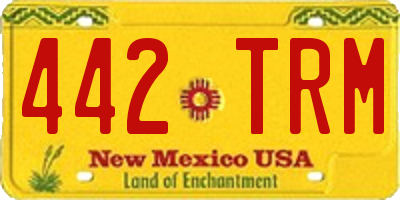 NM license plate 442TRM