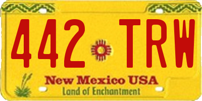 NM license plate 442TRW