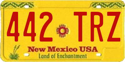 NM license plate 442TRZ