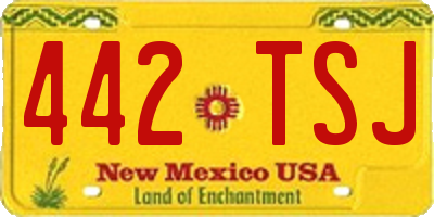 NM license plate 442TSJ