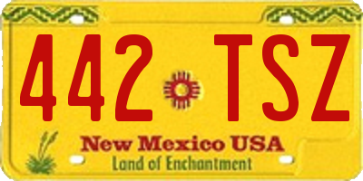NM license plate 442TSZ
