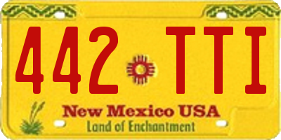 NM license plate 442TTI