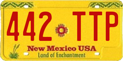 NM license plate 442TTP