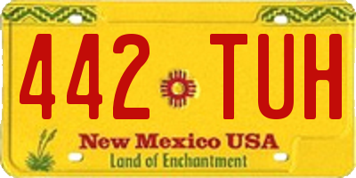NM license plate 442TUH
