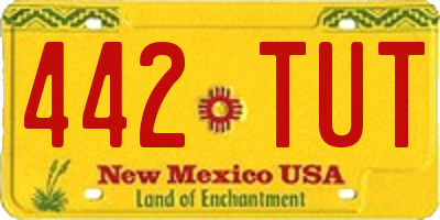 NM license plate 442TUT