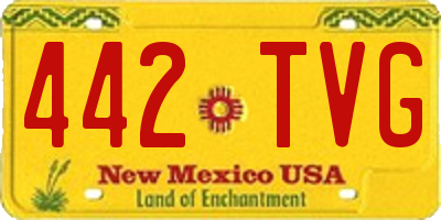 NM license plate 442TVG