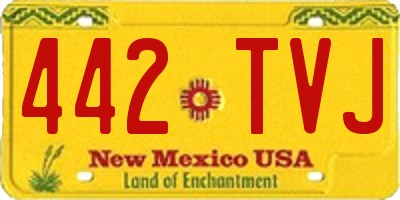 NM license plate 442TVJ