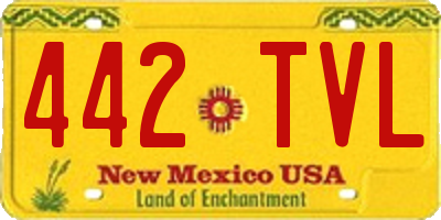 NM license plate 442TVL