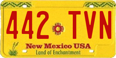 NM license plate 442TVN