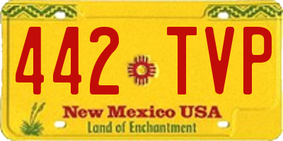 NM license plate 442TVP