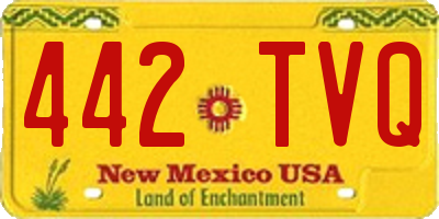 NM license plate 442TVQ