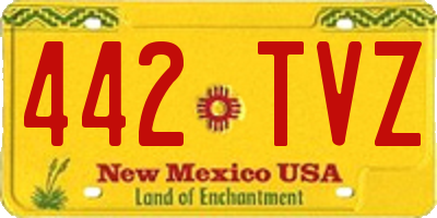 NM license plate 442TVZ