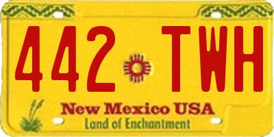 NM license plate 442TWH