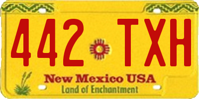 NM license plate 442TXH