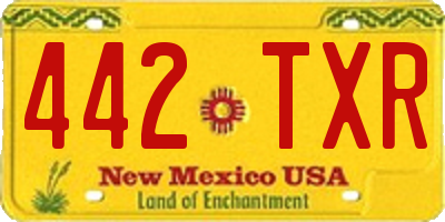 NM license plate 442TXR