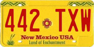 NM license plate 442TXW