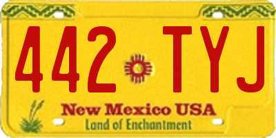 NM license plate 442TYJ