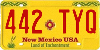 NM license plate 442TYQ