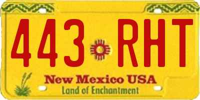 NM license plate 443RHT