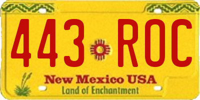 NM license plate 443ROC