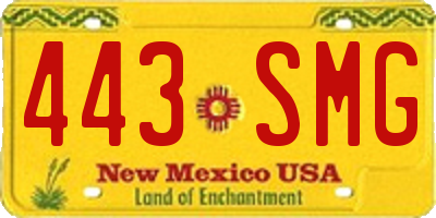 NM license plate 443SMG