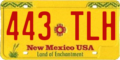 NM license plate 443TLH