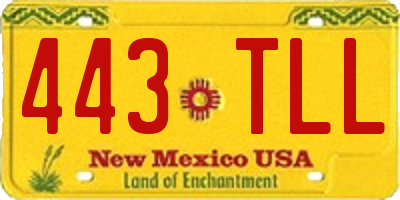 NM license plate 443TLL