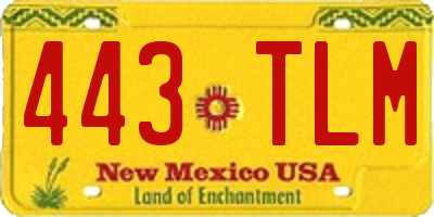 NM license plate 443TLM