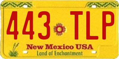 NM license plate 443TLP