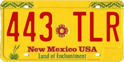 NM license plate 443TLR