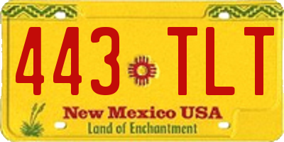NM license plate 443TLT