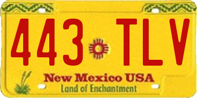 NM license plate 443TLV