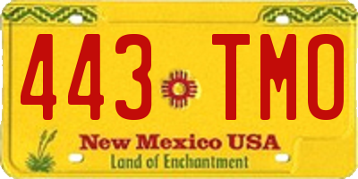 NM license plate 443TMO