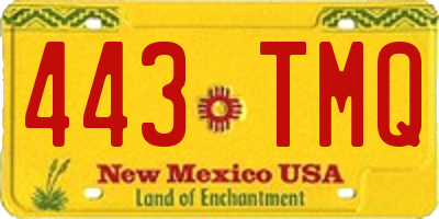 NM license plate 443TMQ