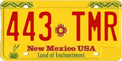 NM license plate 443TMR