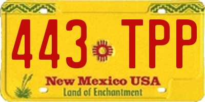 NM license plate 443TPP