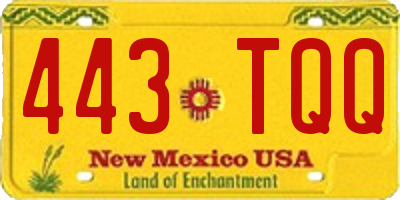 NM license plate 443TQQ