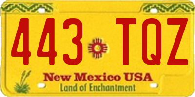 NM license plate 443TQZ