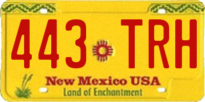 NM license plate 443TRH
