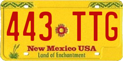 NM license plate 443TTG
