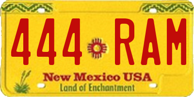 NM license plate 444RAM