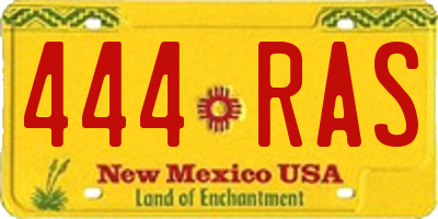 NM license plate 444RAS