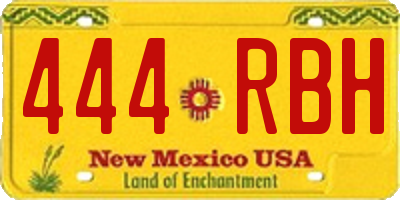 NM license plate 444RBH
