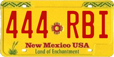 NM license plate 444RBI