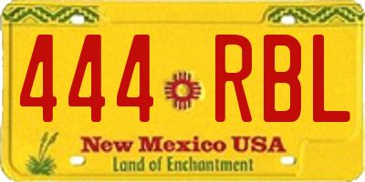 NM license plate 444RBL