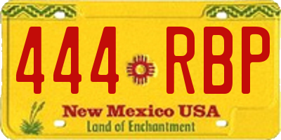 NM license plate 444RBP