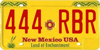 NM license plate 444RBR