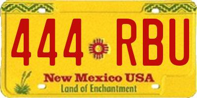 NM license plate 444RBU
