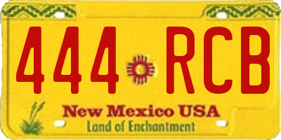 NM license plate 444RCB