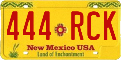 NM license plate 444RCK